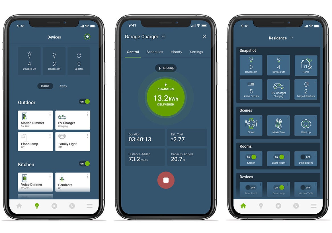 Application de téléphone Mon Leviton - Recharge de VE 