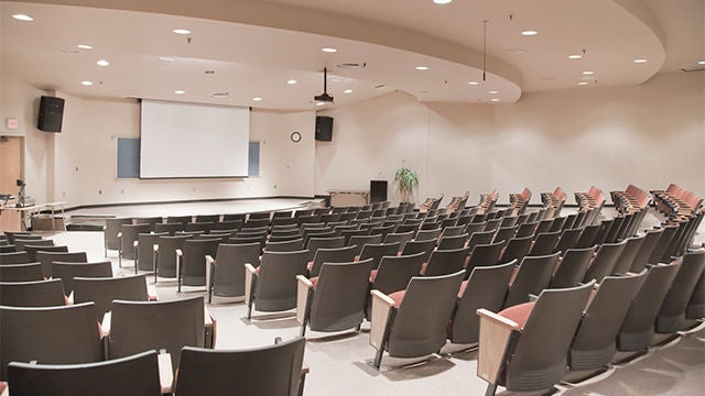 LED lighting and LED controls in an auditorium